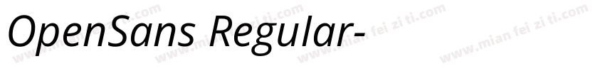 OpenSans ReguIar字体转换